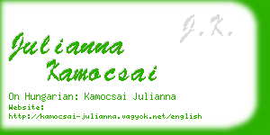 julianna kamocsai business card
